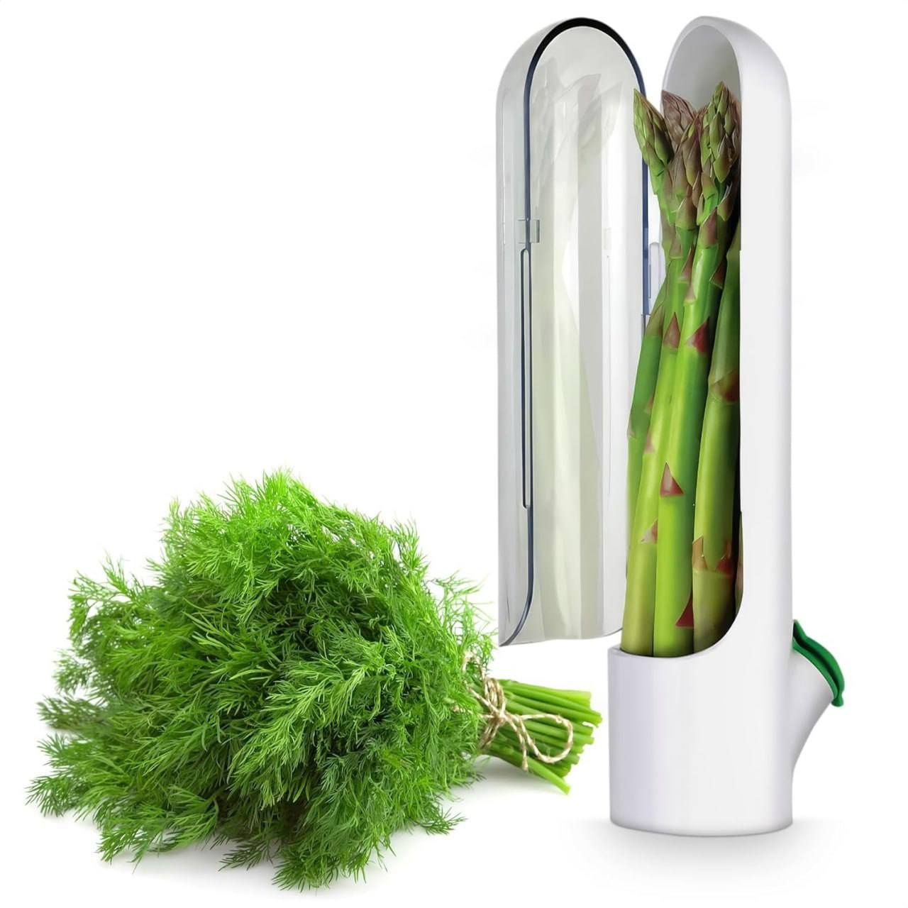 Fresh Herb Saver Pods – Fresh Herb Keeper for Refrigerator | BPA-Free Transparent Storage for Mint,spinach,Basil,Parsley,Coriander,Green Garlic & More | Keeps Herbs Fresh Longer (6Wx25H cms)